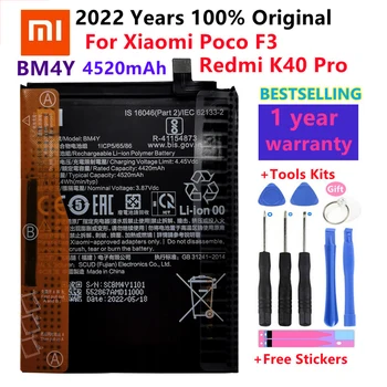 100% Оригинален Нов 4520 ма BM4Y Батерия За Xiaomi Poco F3 Redmi K40 Pro K40 Pro Батерия Bateria 