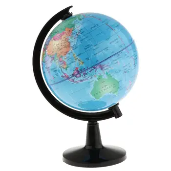 16 см Ретро Глобус Въртяща се Отточна тръба на шарнирна връзка Свят на Земята Атлас География на Студенти за Обучение Образователна Играчка