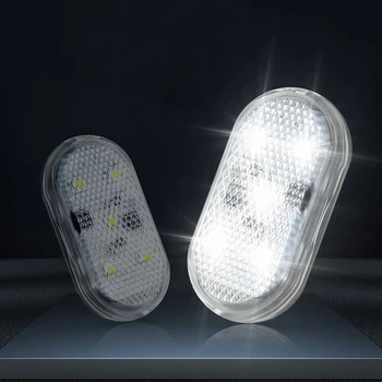 1бр Автомобилна Откриване на Вратата Светлина USB Зареждане Безжична Магнитна Led Автомобилна Сигнална Лампа Автомобилен Стайлинг Сензорен лека нощ