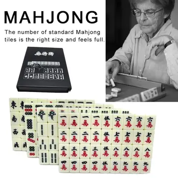 2 см Premium Mini Mahjong Пътуване Mahjong Набор от Мултиплейър Преносим Игри Набор от Развлечения