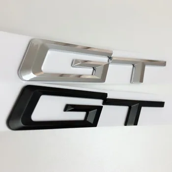 3D ABS Черен Хром Букви Колата Заден Багажник Икона GT Лого Емблема Надписи, Етикети За BMW 3 5 6 GT F34 F07 G32 Аксесоари