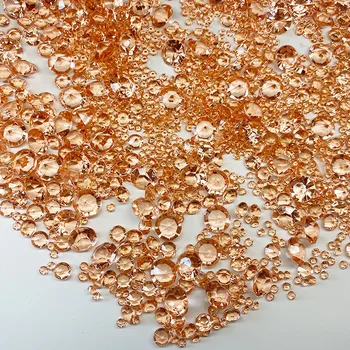 4000 Бр Rose Gold Diamond Маса Конфети, Искрящи Акрил Кристал Россыпь Скъпоценни Камъни За Сватба, Сватбена Украса На Масата За Душ