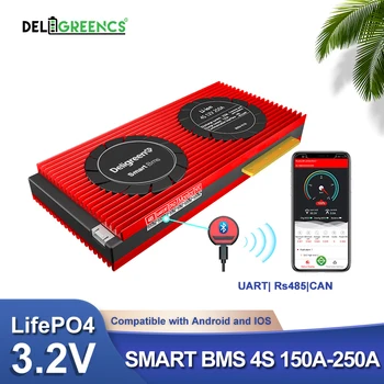 4S 12V BMS Smart BMS 150A 200A 250A UART 485 Bluetooth управление за 12V LiFePO4 Батериите RV Устройство за съхранение на храна с баланс