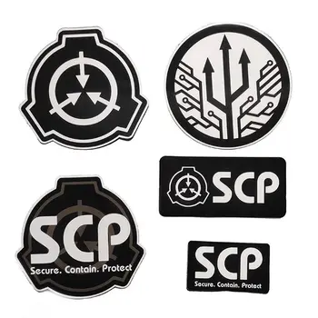 5 БР. SCP Основата на Логото на Cosplay Етикета Стикер Свръхестествени Влюбен Кука Контур Превръзка, Стикери За Лаптоп, Кола Украса на Багаж