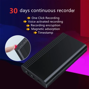 500 часа запис на глас Записване на звук Дръжка Гласова Активация е Магнит за намаляване на шума, Аудио Запис на Аудио MP3 Плейър Автоматично Записващо устройство