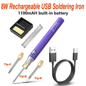 8 W Безжичен USB Батерия За Бързо Зареждане на Преносими Електрически Поялник Пютър Спойка Микроелектроника Ремонт на Заваръчни Инструменти