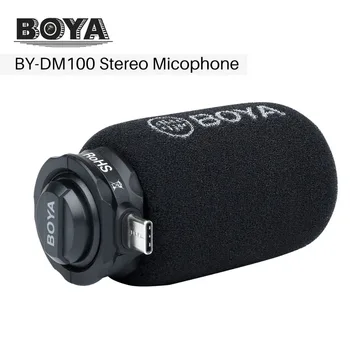 BOYA BY-DM100 Цифров Стереофоничен Микрофон за Телефон Кондензаторен Android-Микрофон за запис с пристанище Type-C за Запис на Интервю на живо