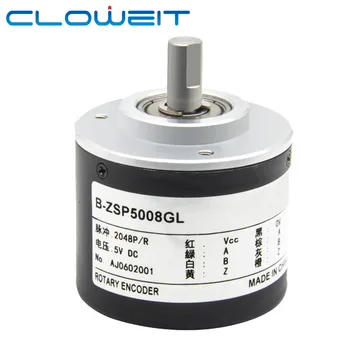 Cloweit 50 мм допълнителна резервна Отточна тръба на шарнирна връзка энкодер 8 мм Вал Фотоелектричния Оптичен Превключвател, AB 2 фаза 10-1024-3600 PPR 5-24 vdc