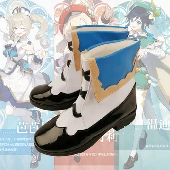 Genshin Impact Cos Обувки От Изкуствена кожа Barbara Обувки за Cosplay, 35-46 Размер Изкуствена Кожа Тема Аниме Игри Ролеви Игри