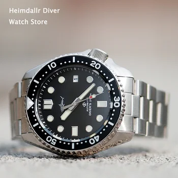 Heimdallr Мъжки часовник SKX007/009 Diver 42 мм Черен циферблат син сапфир Керамични Bezel NH35 Механичен механизъм на 200 м Водоустойчив C3 Lume