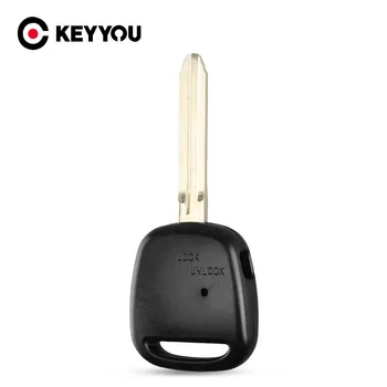 KEYYOU 1 Бутон от Дистанционното на ключа Заготовки с нож TOY43 (със светъл отвор) Автомобилен Ключ Заготовка За Toyota 1 Страничен бутон