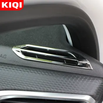 KIQI 2 бр./компл. ABS Хромирани Покриване на Вентилационни отвора Подплата Стикер за Peugeot 208 2015 2016 2017 2018 2019 LHD Аксесоари