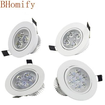 LED лампа с регулируема яркост, Супер ярък-Вградени CREE 9 W, 12 W, 15 W, 21 W, led spot светлини, Led тавана лампа AC 110V220VAC85-265V