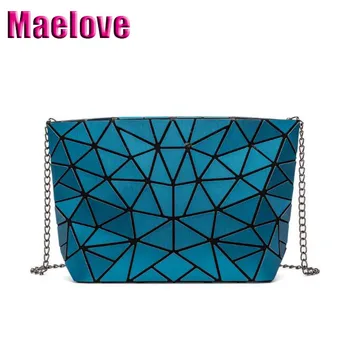 Maelove женската геометрична чанта на верига, чанта през рамо, мат цветна луксозна чанта за момичета, чанта с Голограммой, Безплатна Доставка