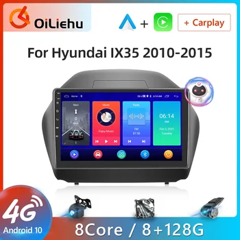 OiLiehu За Hyundai IX35 2010-2015 4G 2din Радиото в автомобила Android Авто Мултимедия, GPS авторадио Видео плейър GPS Без 2din 2 din DVD