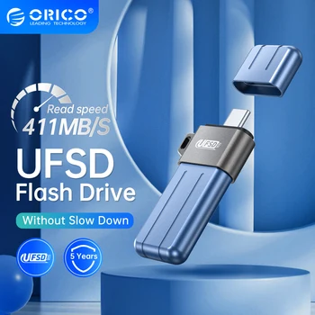 ORICO UFSD една седалка, всички метални 512 GB USB Флаш памет 411 MB/vs/vs, Флаш-памети 256 GB 128 GB 64 GB USB устройство Type C Пръчка Memory Stick U Диск