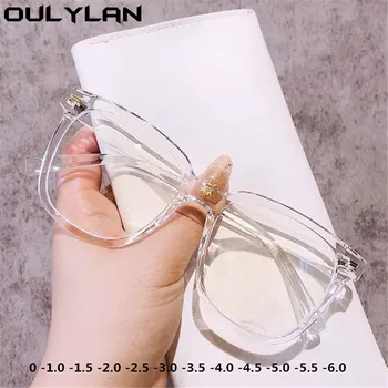 Oulylan Готови Очила за късогледство, Женски, Мъжки, прозрачни, анти-сините, белите дробове, рамки за очила, Очила за студенти, късоглед, от -1,0 до -6