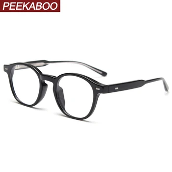 Peekaboo корейски стил ретро очила за мъже ацетат TR90 оптични очила дамски прозрачни лещи женски аксесоари с високо качество