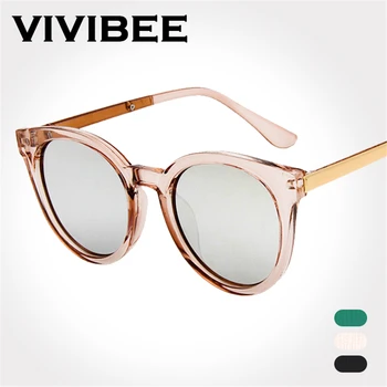 VIVIBEE най-Добрият Избор Прозрачни Дамски Слънчеви Очила с Овална форма Стил Дамски Слънчеви Очила Уникална Марка Дизайнер UV400 Влиятелни Очила