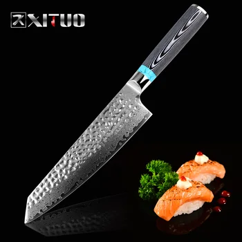 XITUO Кухненски нож Дамасский Стоманен Нож 8 инча VG10 Острието 67 Слоеве на Японски готвач Santoku Секира Месо Нож