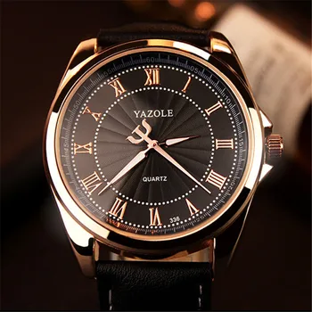 YAZOLE най-Добрите Мъжки Маркови Луксозни Известни Ръчен Часовник 2021 година, Нов Дизайн, Кожени Аналогови Кварцови Часовници Ceasuri Erkek Saat