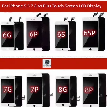 ААА + + LCD дисплей за iPhone 6 7 8 Plus 6s Смяна на сензорен екран за iPhone 5 5C 5S, ако няма мъртви пиксели + инструменти от TPU