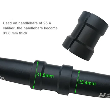 Адаптер диаметъра на кормилото на велосипед от 25,4 до 31,8 мм Началната бленда Регулиране на пръта МТБ наем път 31,8 мм Преобразуване на 25,4 мм