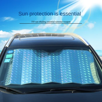 Алуминиево Фолио Козирка Покриване на Предната Прехвърляне на Сгъстяване Слънцезащитен Крем Топлоизолация Прозорци Слънчеви Сенници за Прилагане на Автомобила Suv Suv