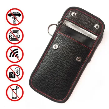 Анти-кражба RFID Чанта За Ключове Сигнал Блок Защитно покритие Калъф Калъф за Носене с NFC Защита на 12,5*8 см Калъф За Ключове на Автомобила Калъф За Ключове на Автомобила