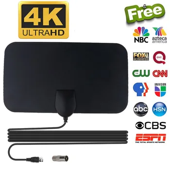 Безплатна доставка TY13 4K С висок коефициент на усилване на HDTV Цифров Антена Мини HDTV Земя Телевизионна Антена DVB-T2 Приемната Антена ATSC TV Приемник