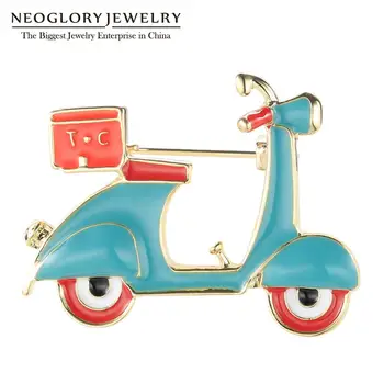 Бижута Neoglory, Сладки Мотоциклетни Брошки, Емайлирани Цветни Карфици за Жени, Игли за дрехи, Качествени Модни Аксесоари, Подарък За Момичета