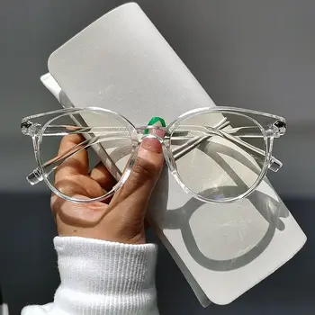 Бистра Компютърна Рамки За Очила 2022 Женски Мъжки Кръгли Очила Блокер Очила, Оптични Очила За Очила