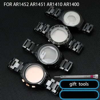 Висококачествен керамичен каишка за часовник Armani AR1451 AR1452 AR1400 AR1410 серия аксесоари за часовника 22 мм, 24 мм Мъжка Гривна