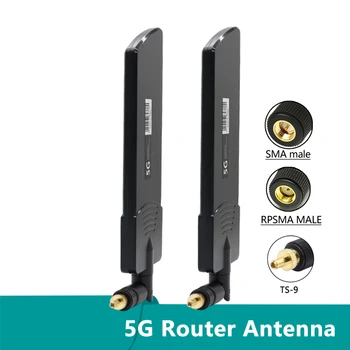 Високоскоростен 5G и 4G, 3G GSM 600 ~ 6000 Mhz с Висок Коефициент на усилване на 22dbi Антена Вътрешен Външен WiFi Водоустойчив Рутер, Антена За TS9 SMA мъжки женски