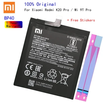 Въведете mi 100% Оригинална Батерия BP40 4000 ма За Xiaomi Redmi K20 Pro/Mi 9T Pro BP40 Резервни Батерии За телефони