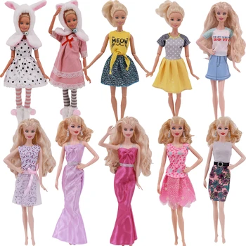 Дрехи за Барби Кукли, Модни официални Рокли Ръчна изработка, Красиви Тоалети за Кукли Барби 11,8 инча, Детски Играчки за Обличане, Аксесоари за Кукли