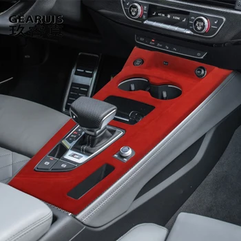 За Audi A4 B8 A5 S4 S5 2017-2022 Замшевая кожена Автомобили Обвивка ABS Автомобилна Централна Панел за Превключване на предавките Вътрешна Украса Стикер на Кутията