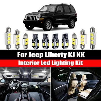 За Jeep Liberty KJ KK 2002-2013 Canbus Автомобил LED Осветление на Купето Регистрационен номер Светлини Комплект Автомобилни Осветителни Аксесоари