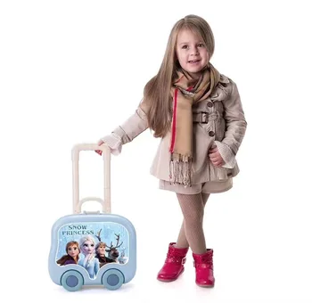 Замразени 2 Елза Анна Грим комплект Disney обувки за момичета Многофункционална Количка случай Козметични box set Чанта Куфар деца Тоалетка tab играчка