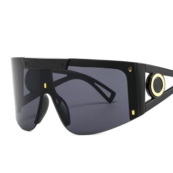 Извънгабаритни Щит с Козирка Маска Слънчеви Очила на Жените и Мъжете Ветроупорен Слънчеви Очила One Peice Голяма Рамки за Очила Нюанси Спорт UV400 Прозрачни Лещи