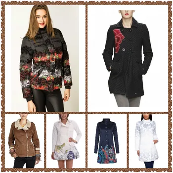 Испански моден дизайнер, Desigual предлага ново зимно топло женско приталенное пуховое палто с принтом за жени