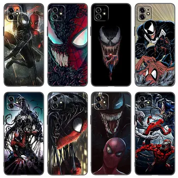 Калъф За телефон Venom Spiderman за Apple iPhone 13 12 Mini 11 Pro XS Max XR X 8 7 6S 6 Plus SE 2022 2020 5S 5 Мек черен Калъф от TPU