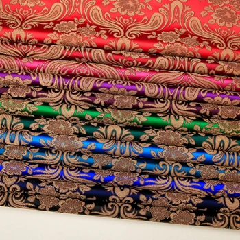 Коприна тъкани парчовая жаккардовая плат за шивашки чонсам и кимоно от материал DIY