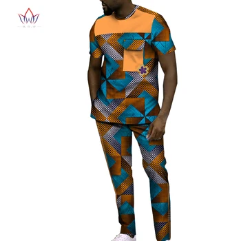 Летни Мъжки Комплекти панталони Басейн Riche от 2 теми, Африканска Дизайнерски Дрехи, Африканска Дрехи, Ежедневни Мъжки Блузи, Ризи и панталони, Комплекти WYN1188