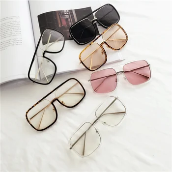 Луксозни Големи Квадратни Дамски Слънчеви Очила Ретро Маркови Дизайнерски Прозрачни galsees За Мъже, Дамски очила Очила