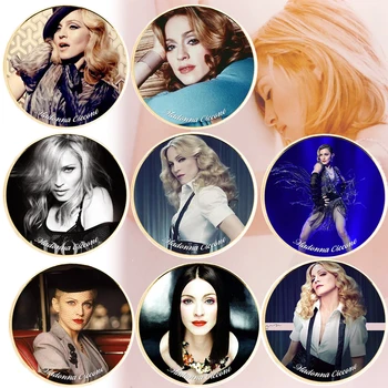 Мадона Чикконе Позлатен/сребърно покритие Монета Известен Американски Певец и Актьор Добра Възпоменателна Монета на Мадона за Събиране на Феновете