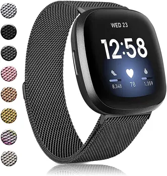 Миланската каишка за Fitbit versa 3 Band Sense/Lite, каишка за часовник с магнитна линия, метална верижка от неръждаема Стомана, Fitbit versa 2 band