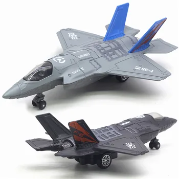 Модел на Самолет за Играчки Сплав ABS Моделиране на Американски Изтребител F-16 И F-35 Звук И Светлина Военен Самолет Модел Играчки За Момчета