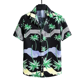 Мъжка Блуза Мода 2023 Летни Дрехи Ризи С Къси Ръкави Оверсайз 5XL 6XL 7XL Хавайски Плаж Случайни Цветен Принт За Мъже