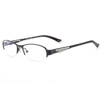 Мъжки и Женски Овални Метални Очила В Полукръгла Рамки Евтини Очила По Рецепта на Дограма За Оптични Лещи за Късогледство Четене